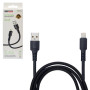 Кабель BOROFONE BX116BK, USB - Lightning 2.4А, 1m, Black (быстрая зарядка/передача данных)