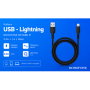Кабель BOROFONE BX116BK, USB - Lightning 2.4А, 1m, Black (быстрая зарядка/передача данных)