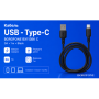 Кабель BOROFONE BX113BK, USB - Type-C 3А, 1m, Black (быстрая зарядка/передача данных)