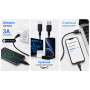 Кабель BOROFONE BX113BK, USB - Type-C 3А, 3m, Black (быстрая зарядка/передача данных)