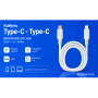 Кабель BOROFONE BX115W, Type-C - Type-C 60W, 1m, White (быстрая зарядка/передача данных)