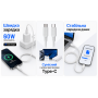 Кабель BOROFONE BX115W, Type-C - Type-C 60W, 1m, White (быстрая зарядка/передача данных)