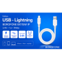 Кабель BOROFONE BX115W, USB - Lightning 2.4А, 1m, White (быстрая зарядка/передача данных)