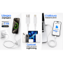 Кабель BOROFONE BX115W, USB - Lightning 2.4А, 1m, White (быстрая зарядка/передача данных)