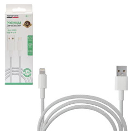Кабель BOROFONE BX117W, USB - Lightning 2.4А, 1m, White (быстрая зарядка/передача данных)
