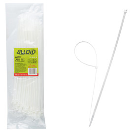 Хомут пластиковый Alloid 3.6 х 250 100шт/уп белый