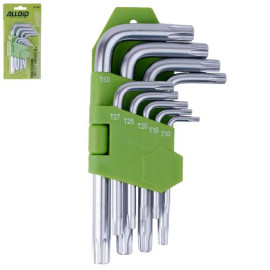 Alloid. Набор ключей изогнутых TORX. 9 предм. T10 -T50. (НТ-0912)