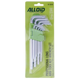 Alloid. Набор ключей изогнутых TORX удлиненных. 9 предм. T10 -T50. (НТ-0918)