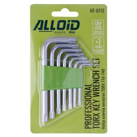 Alloid. Набор ключей изогнутых TORX. 7 предм. T10 -T40. (НТ-0712)