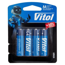 Батарейка Vitol V21021 блистер щелочная LR06 AA (4/48 шт)