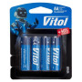 Батарейка Vitol V21021 блистер щелочная LR06 AA (4/48 шт)