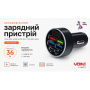 Автомобильное зарядное устройство VOIN, 36W, 4USB QC3.0 18W + 2PD 18W, 12/24V