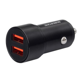 Автомобильное зарядное устройство BOROFONE BZ19, USB-A 1/2: 5V/2.4A Black