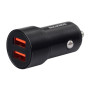Автомобильное зарядное устройство BOROFONE BZ19, USB-A 1/2: 5V/2.4A Black