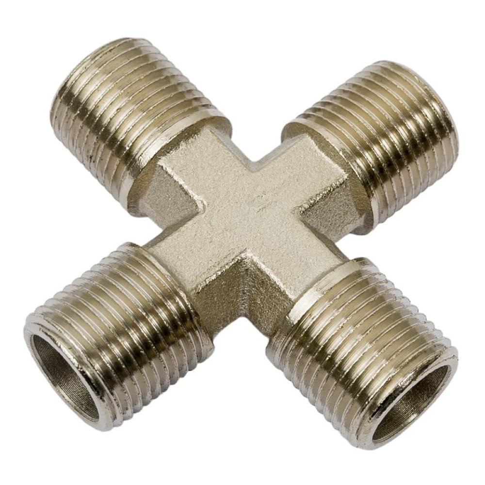 Крестовое соединение с внешней резьбой 1/4” AIRKRAFT  S1284-2