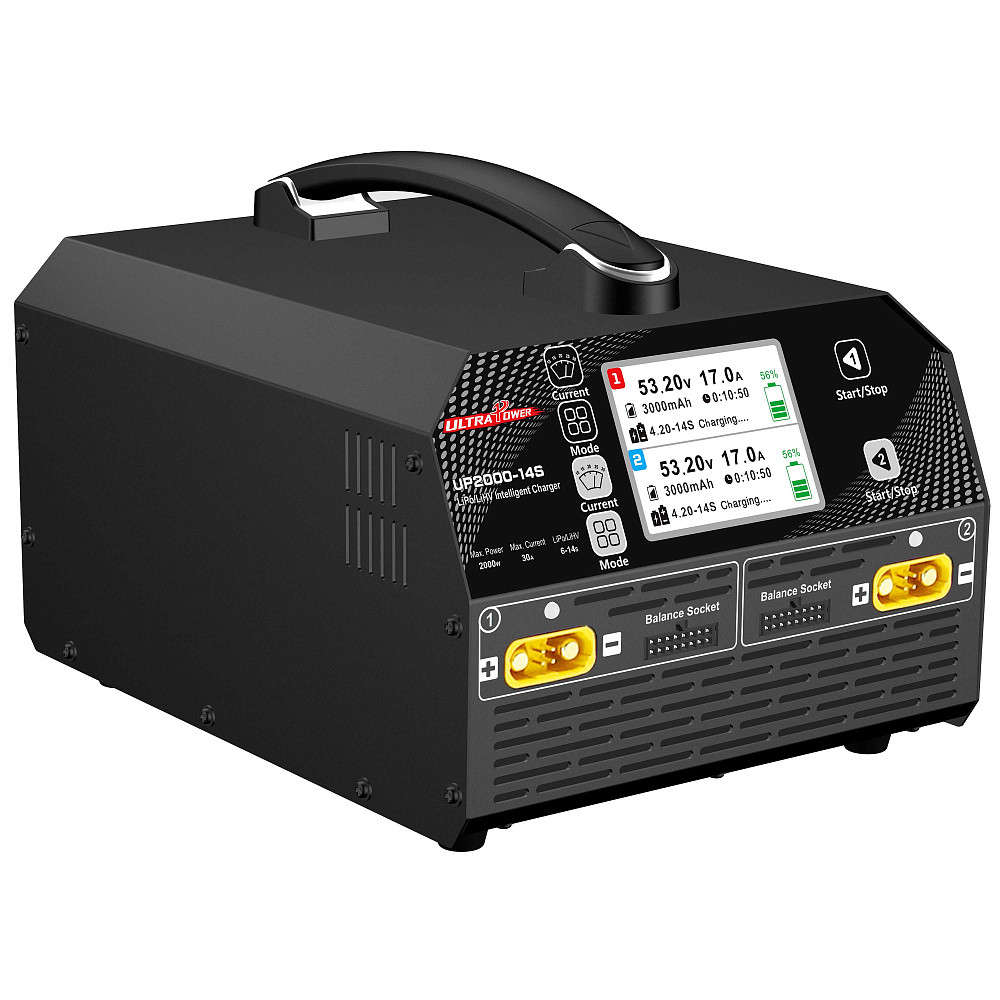 Зарядное устройство 2-канальное 28А 6-14S LiPo/LiHV 2800Вт 220В ULTRA POWER PROTESTER UP2800-14S
