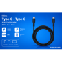 Кабель BOROFONE BX116BK, Type-C - Type-C 60W, 1m, Black (быстрая зарядка/передача данных)