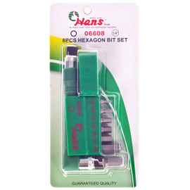 HANS. Набор вставок 1/4", шестигранных, 8 предметов (06608)