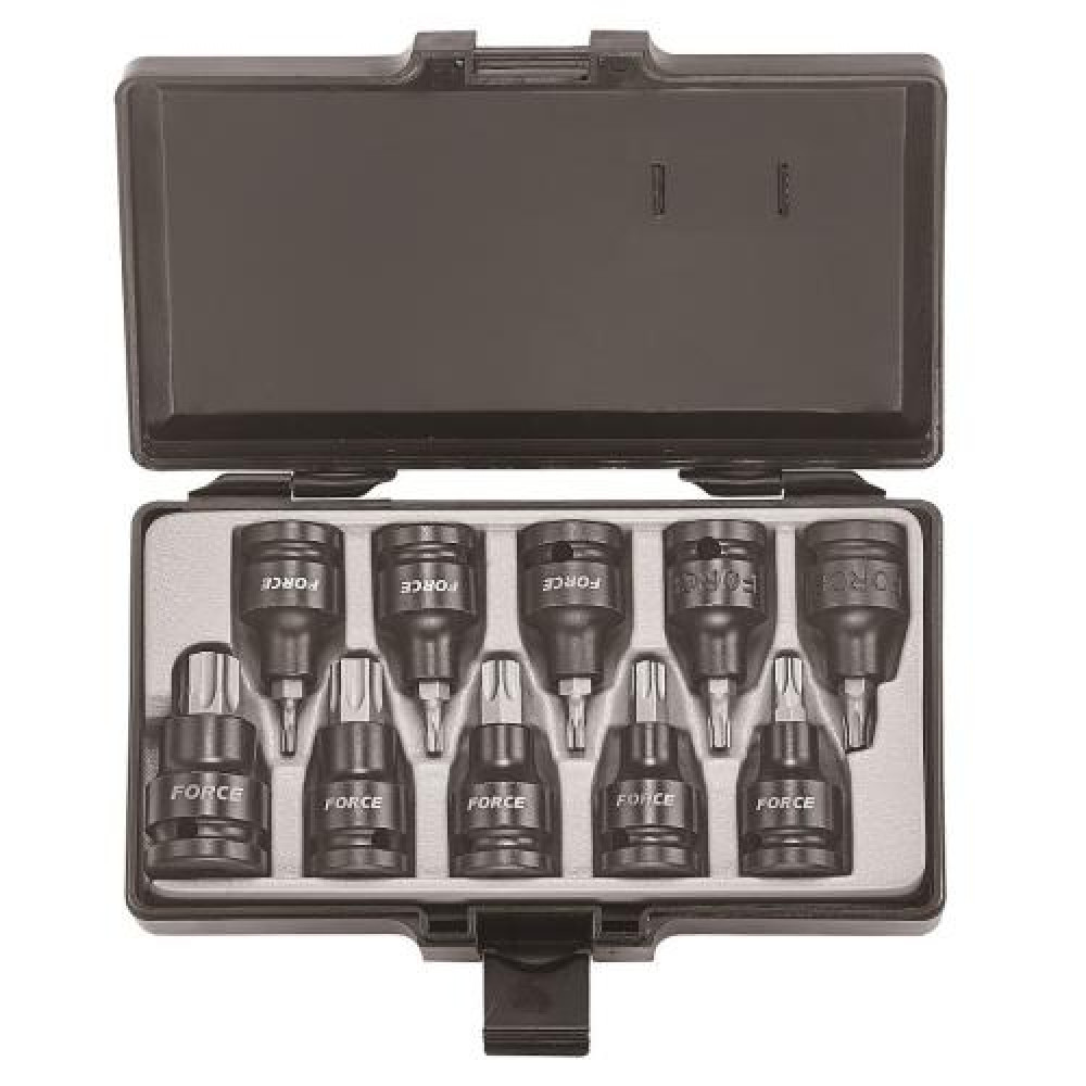 1/2" Набор головок-бит Torx ударных 10 пр. (T20-T70) (FORCE 4108)