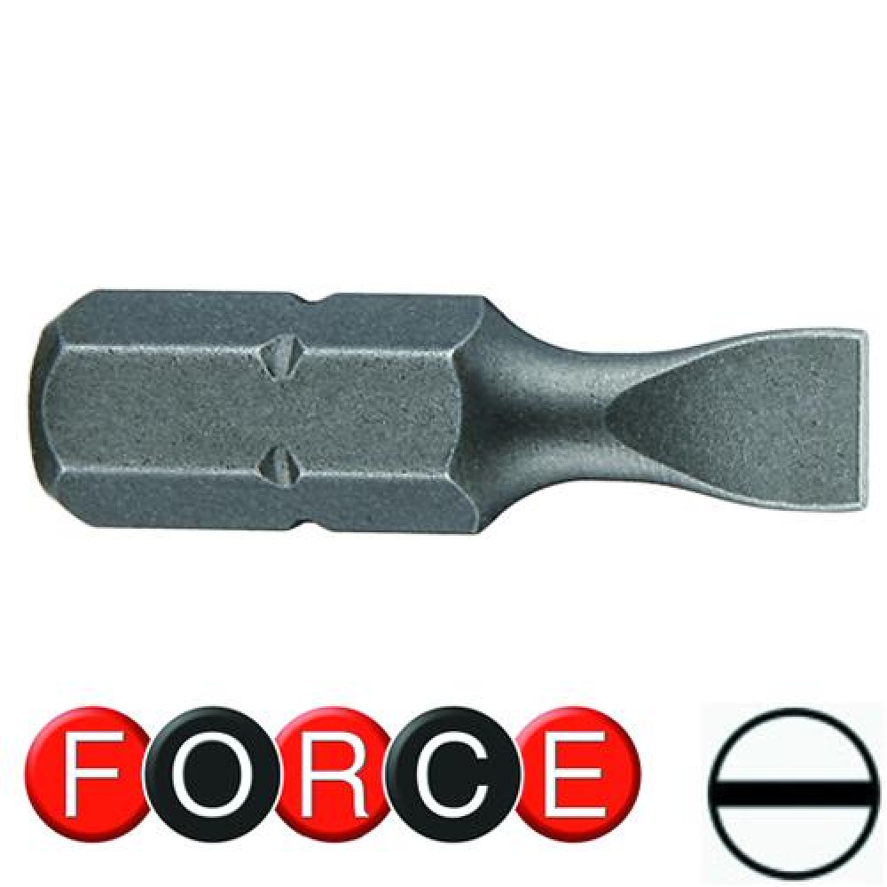 1/4" Бита шлицевая (SL) 0.5х3 мм, L=50мм (FORCE 1235003)