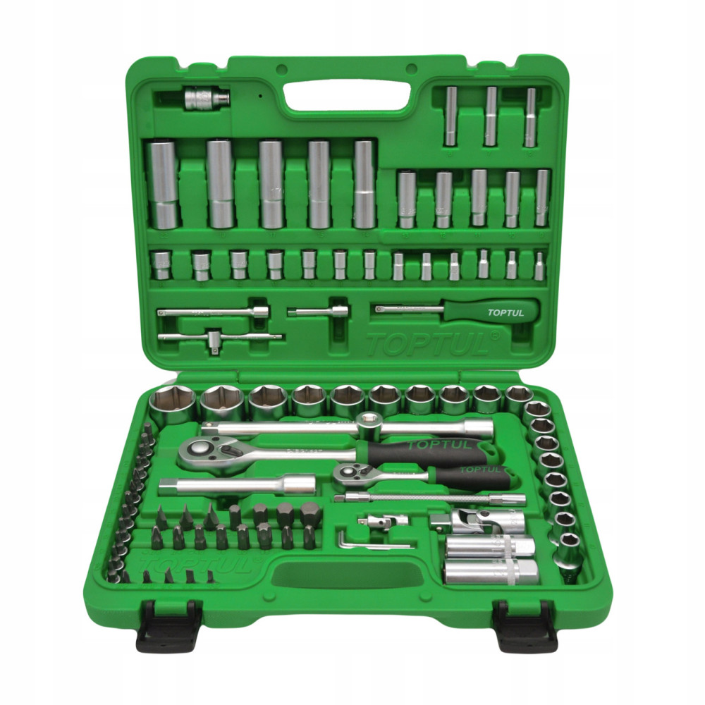 Набор автоинструментов 1/4", 1/2" 94 ед. (6-гран.) TOPTUL GCAI094R