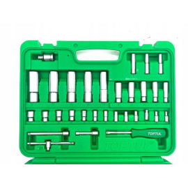 Автомобильный набор инструментов 1/4", 1/2" 108ед. (6-гр.) TOPTUL GCAI108R