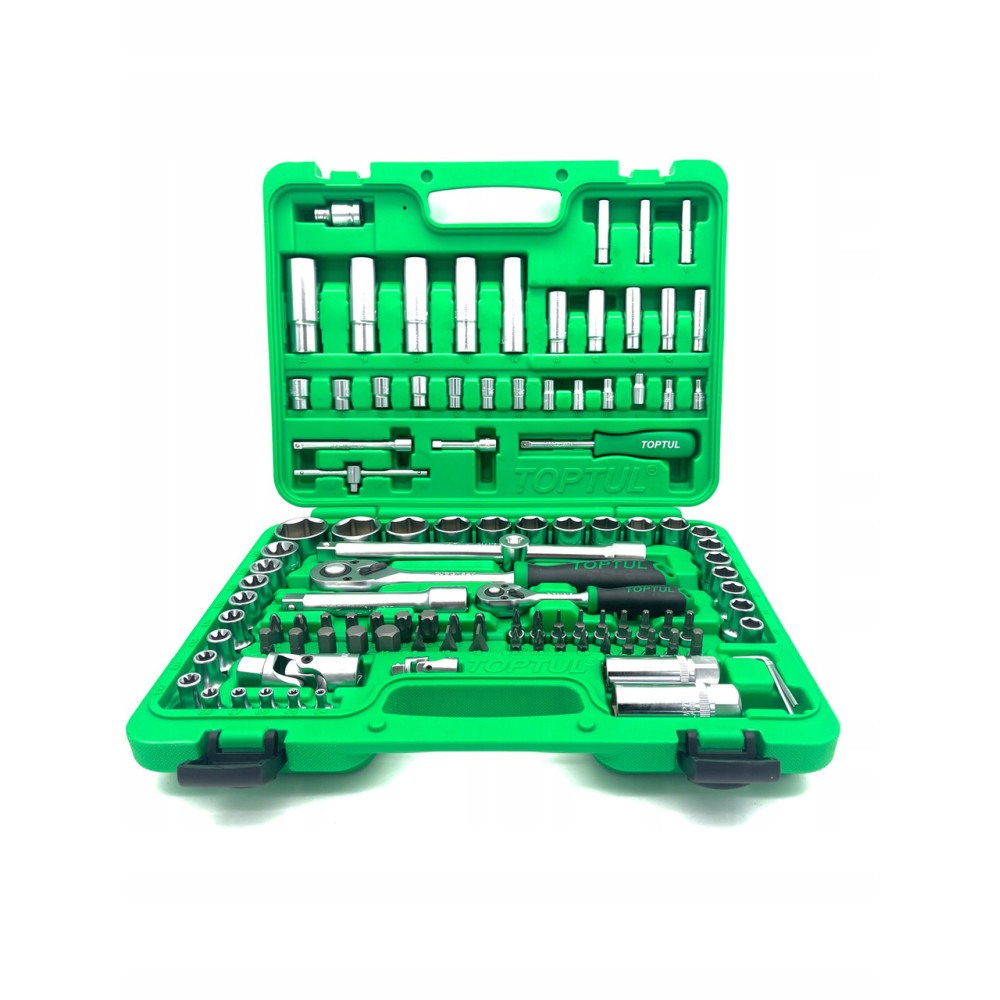 Автомобильный набор инструментов 1/4", 1/2" 108ед. (6-гр.) TOPTUL GCAI108R
