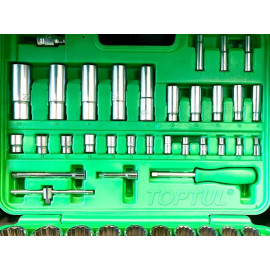 Профессиональный набор автоинструмента 1/4", 1/2" 108ед. (12-гр.) TOPTUL GCAI108R1