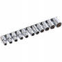Набор 12-гранных головок на планке TOPTUL 12-гр. 1/2" 11ед. 8-22мм GAAQ1601U-12