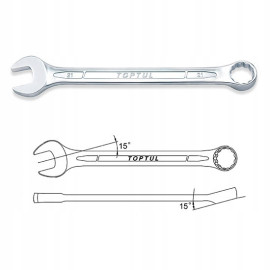Набор ключей дюймовых комбинированных TOPTUL 16 шт. (1/4"-1-1/4") GBAA1604