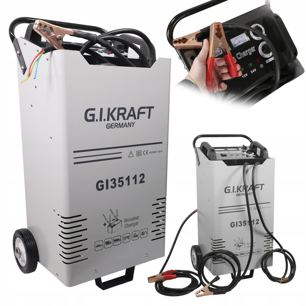 Пуско зарядное устройство 12/24V, 500A, 220V G.I.KRAFT GI35112