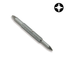 Бита крестовая двухсторонняя TOPTUL 1/4" PZ1xPZ2 L75мм FKBA0102