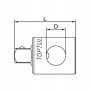 Переходник с отверстием 3/8"х1/2" TOPTUL CAGA1216